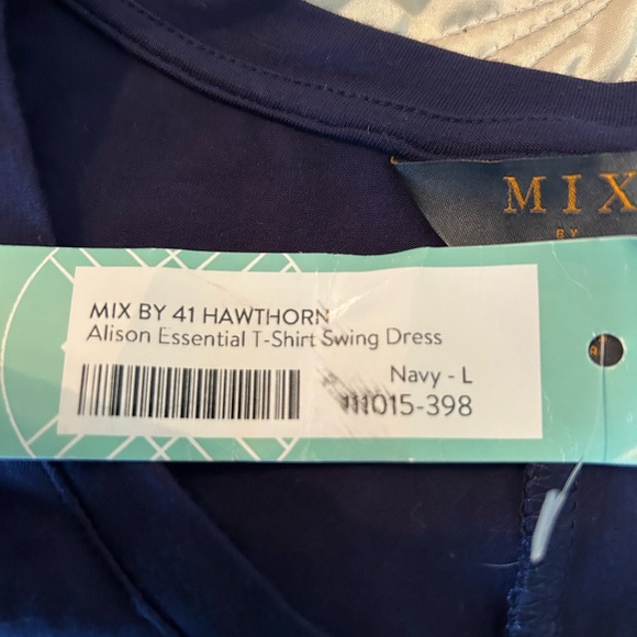 STITCH FIX NWT MIX by 41 Hawthorn from navy t shirt dress large swing - Picture 6 of 8